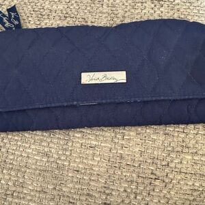 Vera Bradley Quilted Dark Blue Clutch